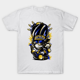 Soldier Gamer Mad Rampage Blue T-Shirt